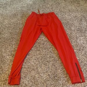 red zyia joggers